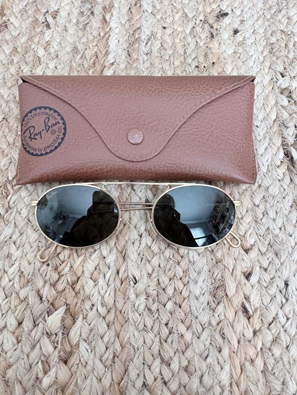 Vintage B&L Ray-Ban Sharp Shooter Oval Sunglasses Gold Arista G-15 Lenses